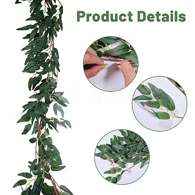 Plastic Artificial Eucalyptus Rattan DIY-WH0671-123-1