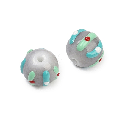 Baking Paint Glass Enamel Beads LAMP-R004-05E-1
