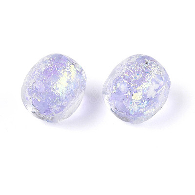 Handmade Foil Lampwork Beads Strands FOIL-T008-01C-1