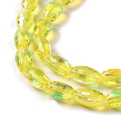 AB Color Plated Transparent Electroplate Beads Strands EGLA-H104-05A-1