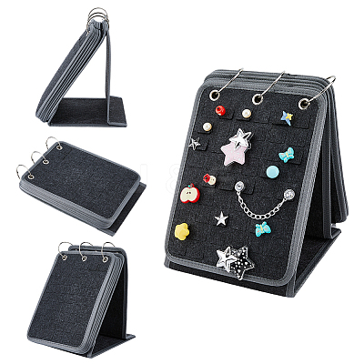 Felt Shoe Charms Collection Binder Calendar Book AJEW-WH0270-481-1