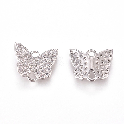 Brass Micro Pave Cubic Zirconia Links ZIRC-L070-80-1