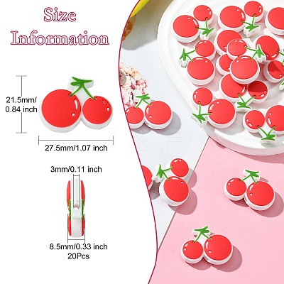 20Pcs Silicone Focal Beads SIL-CJ0001-82-1