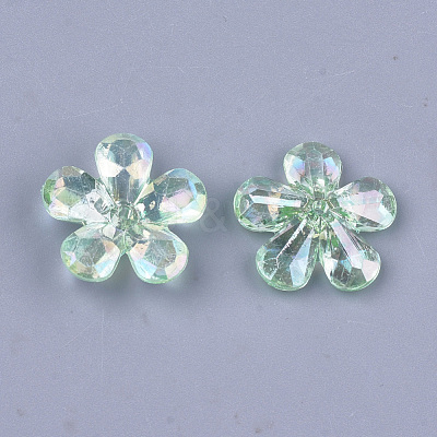 Transparent Acrylic Bead Caps TACR-T007-05C-1