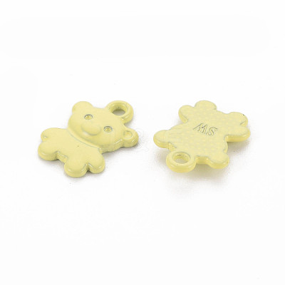 Spray Painted Alloy Charms PALLOY-Q433-034G-RS-1