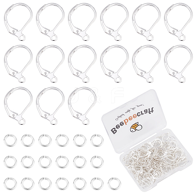 100Pcs Brass Leverback Earring Findings KK-BBC0024-38S-1