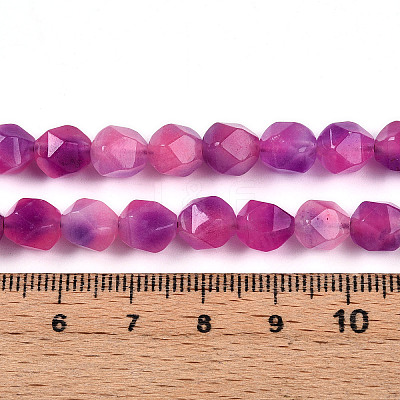 Dyed Natural White Jade Beads Strands G-T139-8mm-45M-1