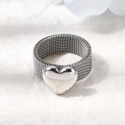 304 Stainless Steel Finger Rings for Women RJEW-K258-11P-1