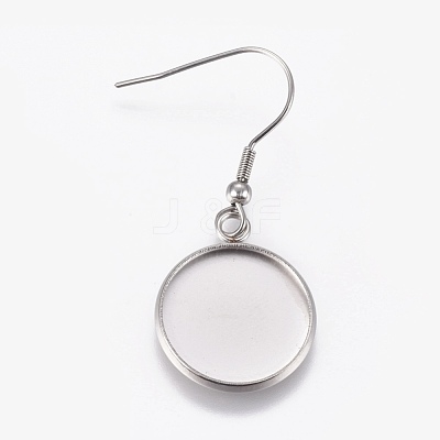 304 Stainless Steel Dangle Earrings EJEW-WH0001-A01-1