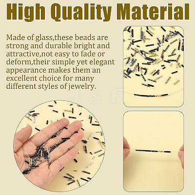 240Pcs 24 Styles Glass Twisted Bugle Beads SEED-YW0003-12-1