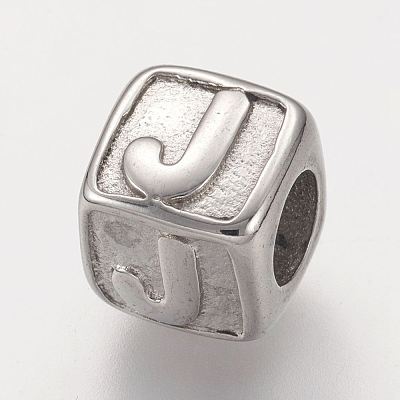 Tarnish Resistant 304 Stainless Steel European Beads STAS-G134-01P-J-1