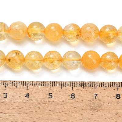 Natural Citrine Beads Strands G-F820-K04-8mm-1