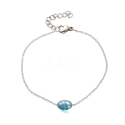 304 Stainless Steel Link Bracelets for Women BJEW-Z087-02P-1