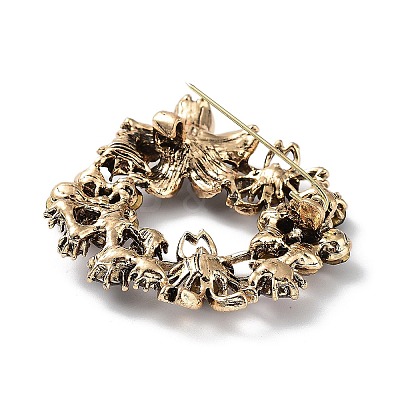 Alloy Pave Rhinestone Brooch JEWB-M035-07AG-1