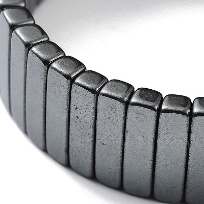 Non-Magnetic Synthetic Hematite Beaded Stretch Bracelets BJEW-H589-02D-1