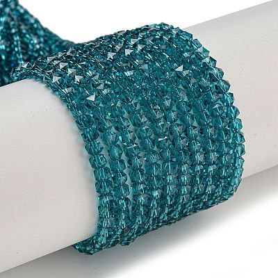 Electroplate Glass Beads Strands GLAA-Q105-02-11-1