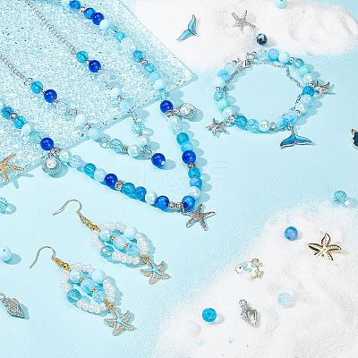 Ocean Theme DIY Jewelry Making Findings Kits DIY-PH0013-52-1