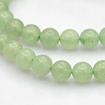Natural Green Aventurine Round Beads Strands G-N0120-13-6mm-1