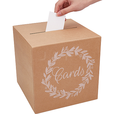 1 Set Square Printed Cardboard Boxes for Wedding Cards CBOX-SP0001-01A-1