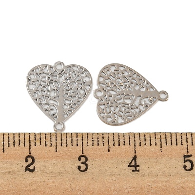 Rack Plating Brass Hollow Out Tree Connector Charms LS-KKC-D001-28P-1