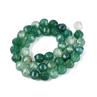 Natural Green Onyx Agate Beads Strands G-Q608-08A-03-1