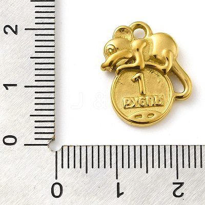 Ion Plating(IP) 304 Stainless Steel Pendants STAS-M070-08G-1