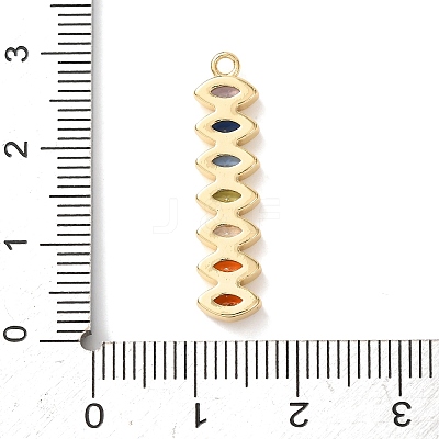 Brass Micro Pave Cubic Zirconia Pendants LS-KK-A295-06B-G-1