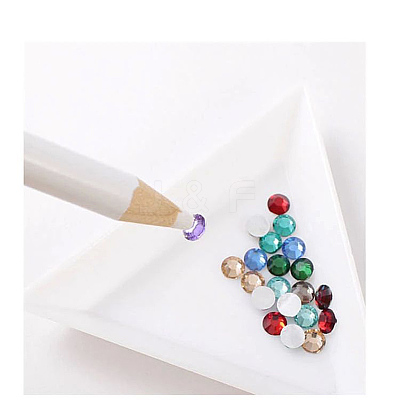 Polypropylene(PP) Triangle Nail Art Rhinestone Sorting Trays DIY Decals MRMJ-G003-02-1
