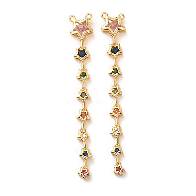 Brass Micro Pave Colorful Cubic Zirconia Big Pendants KK-A304-31B-G-1