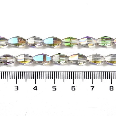 Electroplate Glass Beads Strands GLAA-Q101-03A-HP02-1