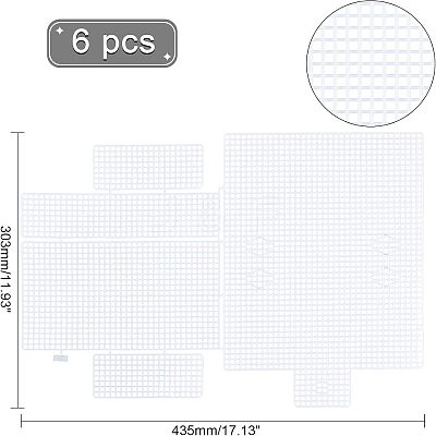 Plastic Mesh Canvas Sheets DIY-WH0257-33-1