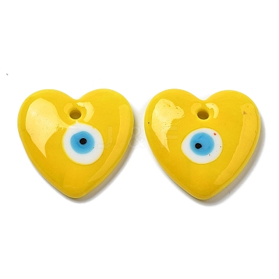 Handmade Evil Eye Lampwork Pendants LAMP-F035-11C-1