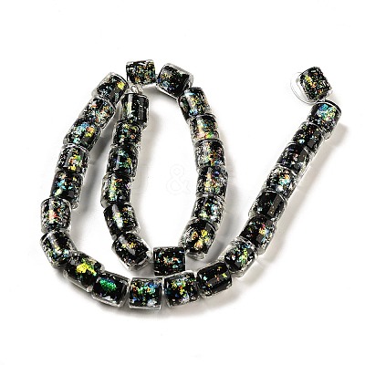 Handmade Dichroic Foil Glass Beads Strands DICH-U001-09G-1