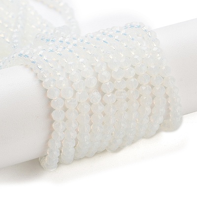 Faceted Clear Glass Rondelle Bead Strands X-GLAA-F001-3x2mm-23-1