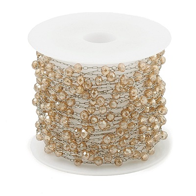 Glass Round Beaded Chains CHS-B003-04G-1