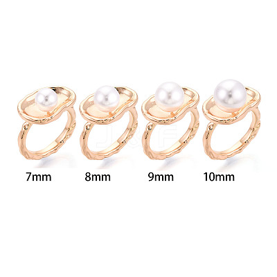 Oval Brass Finger Ring Settings KK-T076-37G-1