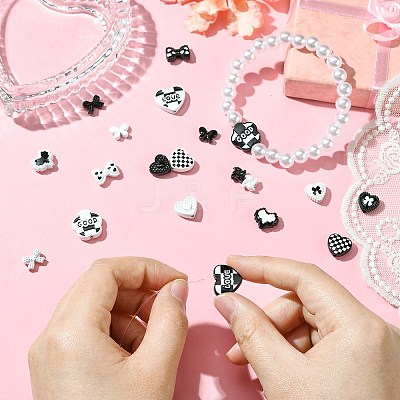 20Pcs 20 Styles Baking Paint Alloy Beads FIND-CJ0003-34-1