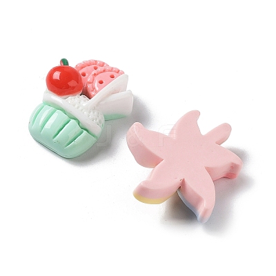 Opaque Resin Cabochons CRES-M026-17-1