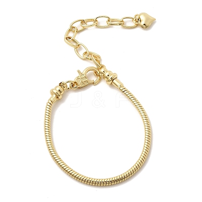 Brass Snake Chain Bracelets for Women BJEW-H639-08G-1