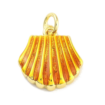 Real 18K Gold Plated Rack Plating Brass Enamel Charms KK-M293-31G-02-1