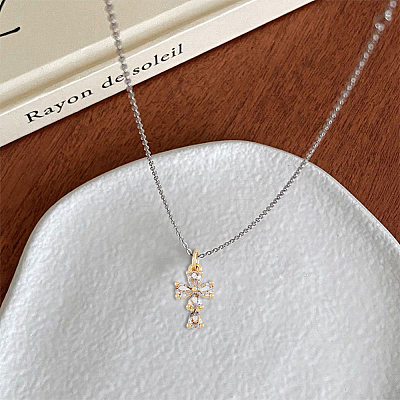 12Pcs 2 Style Rack Plating Brass Micro Pave Clear Cubic Zirconia Pendants ZIRC-HY0001-02-1