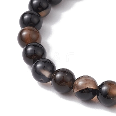 8mm Round Mixed Gemstone Beaded Stretch Bracelets BJEW-JB10309-1