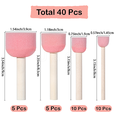 30Pcs 4 Styles Paint Sponges Shapes DIY-SP0006-17-1