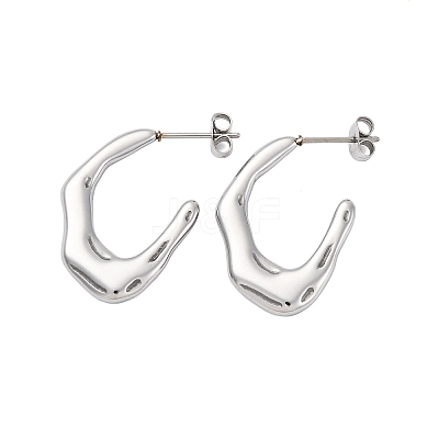 304 Stainless Steel Stud Earrings EJEW-B108-18P-1