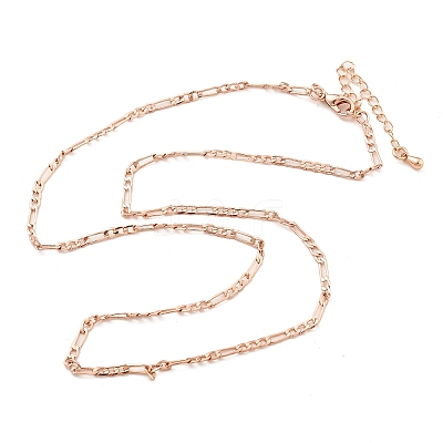 Brass Figaro Chains Necklaces for Women NJEW-D302-29RG-1