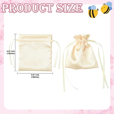 Satin Cloth Drawstring Pouches with Flower ST-CJ0048-001B-1