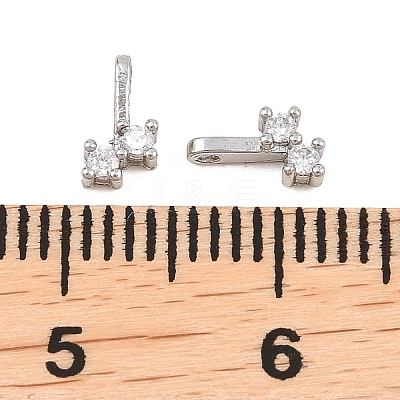 Brass Micro Pave Cubic Zirconia Charms KK-H538-19B-P-1