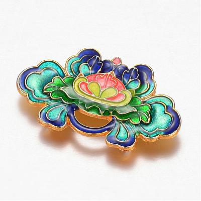 Alloy Enamel Multi-Strand Links ENAM-G046-01-1