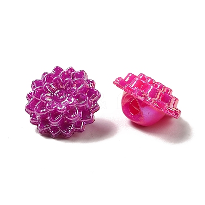 AB Color Acrylic Flower Sewing Shank Buttons PCA280Y-1