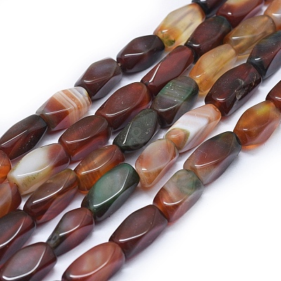 Natural Striped Agate/Banded Agate Beads Strands G-I245-28A-1